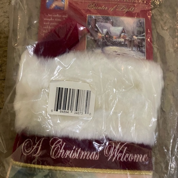 Vintage Thomas Kinkade Set Of 2 Silent Night and A Christmas Welcome Stockings - Picture 12 of 14